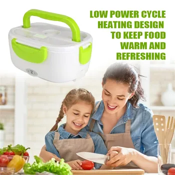 

2 in 1 Car& Home Electric Heated Lunch Box Portable 12V 110V 220V Bento Boxes Food Heater Rice Container US Plug/EU Plug Tools