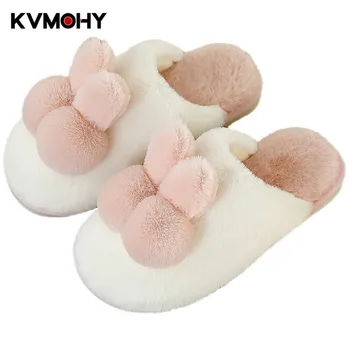 

Mules Shoes Women Cute Cortoon Comy Home Indoor Warm Rabbit Slipper Sleep Plush Girl Slippers Lover Slipper Chaussures Femme