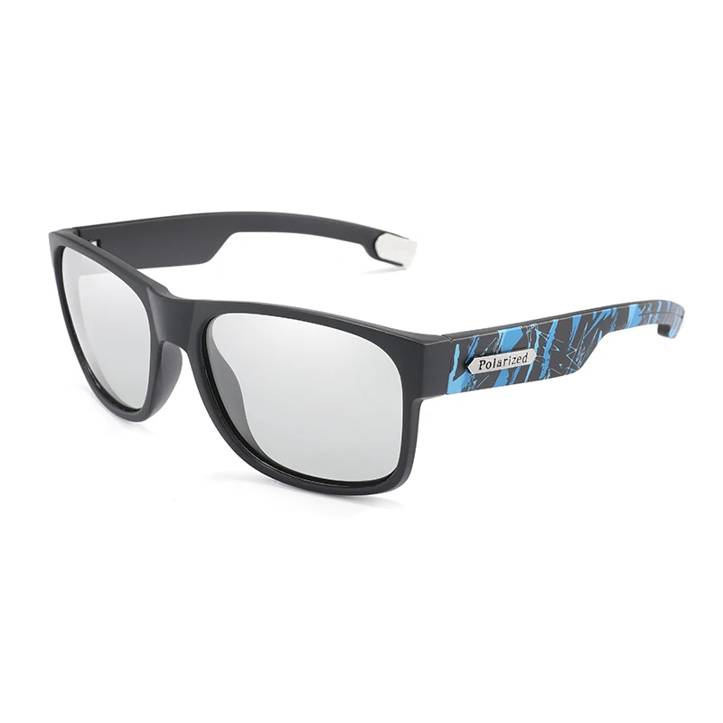 Фотохромные солнцезащитные очки es для мужчин и женщин, поляризационные для вождения, камуфляжные солнцезащитные очки хамелеон, мужские очки с держателем линз, Sol Hombre - Цвет линз: black blue