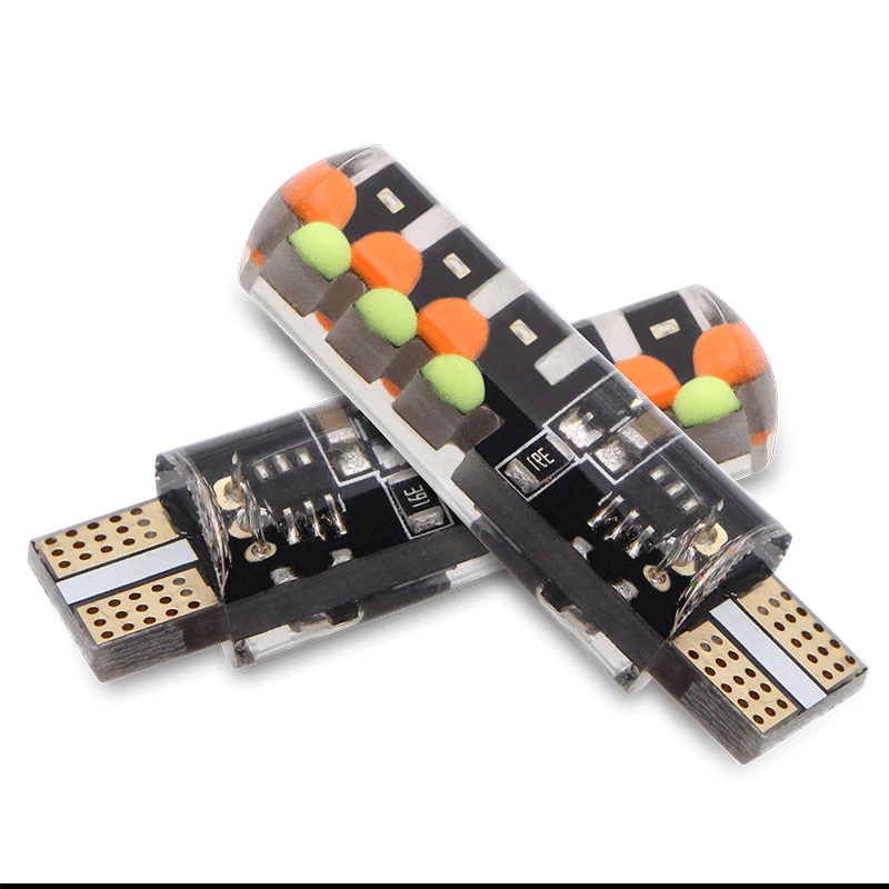 Led W5W T10 RGB габаритный свет универсальный автомобиль RGB COB 12SMDs красочные многорежимные автомобильные лампочки с пультом дистанционного управления