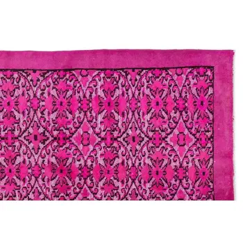 

Handmade Fuchsia Vintage English Carved Area Rug 189x295 Cm-6'2''X9'8''