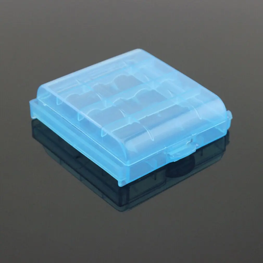 5Pcs/Pack Coloful Battery Holder Case 4 AA AAA Hard Plastic Storage Box Cover For No.5/No.7Battery Color Random