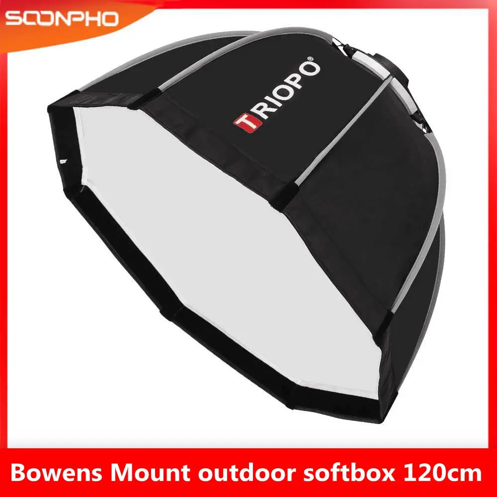 TRIOPO 120cm Octagon Softbox Diffuser Reflector Bowens Mount Light Box for photography Studio Strobe Flash Light accessories
