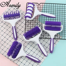 Aomily 5 стилей твист волна Скалки помадка лента Набор для вырезания на торте набор Скалка с пресс-узором Скалка Для Выпечки тиснение выпечки