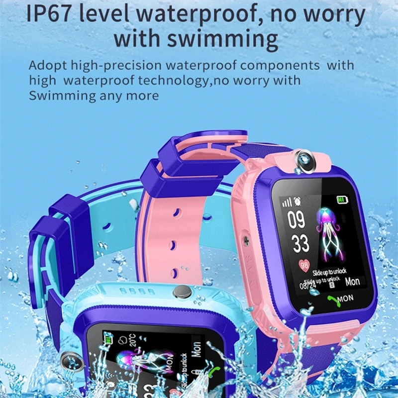Relógio Inteligente para Crianças Smartver Ip67 Impermeável Câmera Sos Cartão Sim 2g Chamada de Voz Localização Lbs Relógio Infantil Presente Aishi-q12 - Image 5