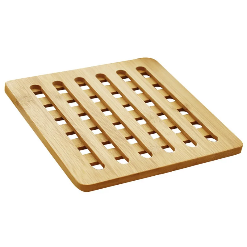 

3Pcs Bamboo Pot Holder Heat Resistant Mat Kitchen Accessories Dinning Table Placemat Round Pan Pad Trivet Mat