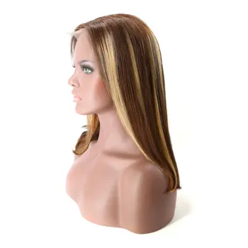 

Highlight Wig 13x4 Lace Front Wig Straight Colored Human Hair Wig Bob Wig Ombre Short Bob Lace Front Wig