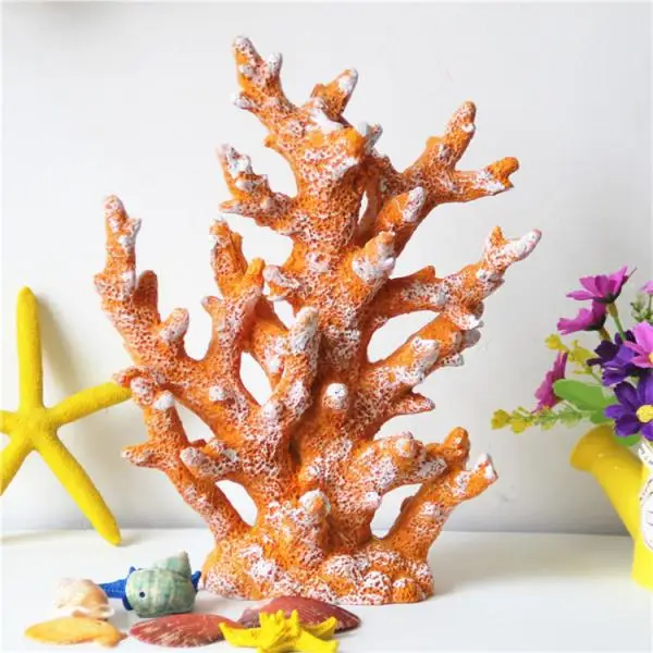 Sea Themed Reef Coral Aquarium Decor Corals Ornaments Fish Tank Underwater Decoration Pet Supplies 10inch Height 