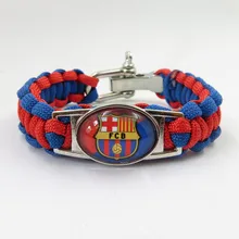 Бесконечность любовь Барселона браслеты футбольные болельщики плетеный кожаный веревочный браслет и браслеты для женщин мужчин ювелирные изделия