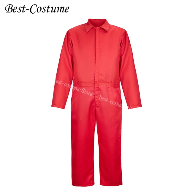 Disfraz de mono rojo burlesco para hombre y mujer, traje de payaso, ladrón,  decoraciones de fiesta de terror, disfraces de Halloween - AliExpress