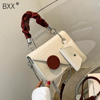 

[BXX] Crocodile Pattern Small PU Leather Crossbody Bags For Women 2020 Autumn Fashion Lady Shoulder Handbags Travel Bag HN949