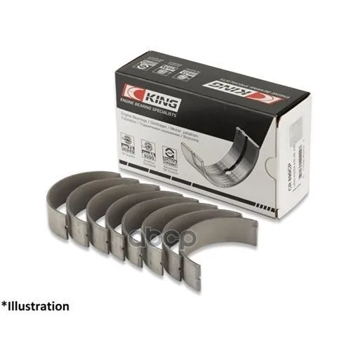 Cr4388cp 0.25_вкладыши Шатунные К-Кт! 46x13x1,6 0.25(4) Opel Astra/Corsa 1.2 X12/Z12 98 King Cr4388cp025 King арт. CR4388CP025
