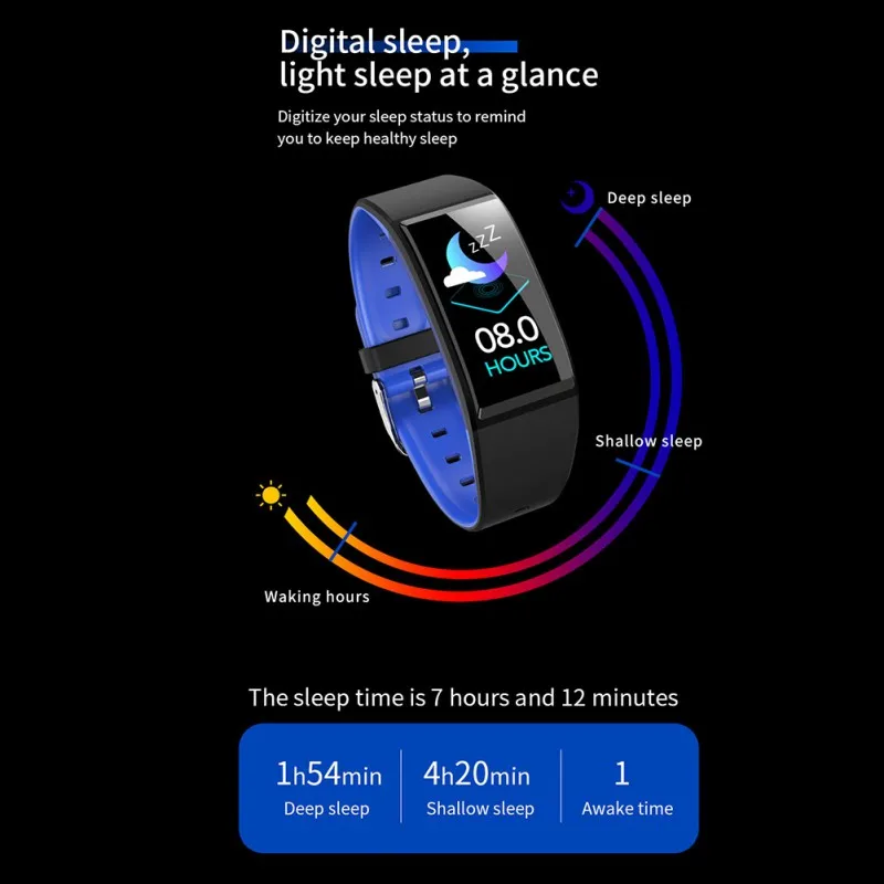 Touch Screen Smartwatch Sport Running Waterproof Smart Bracelet Smart Band Watch Heart Rate Time Wristband