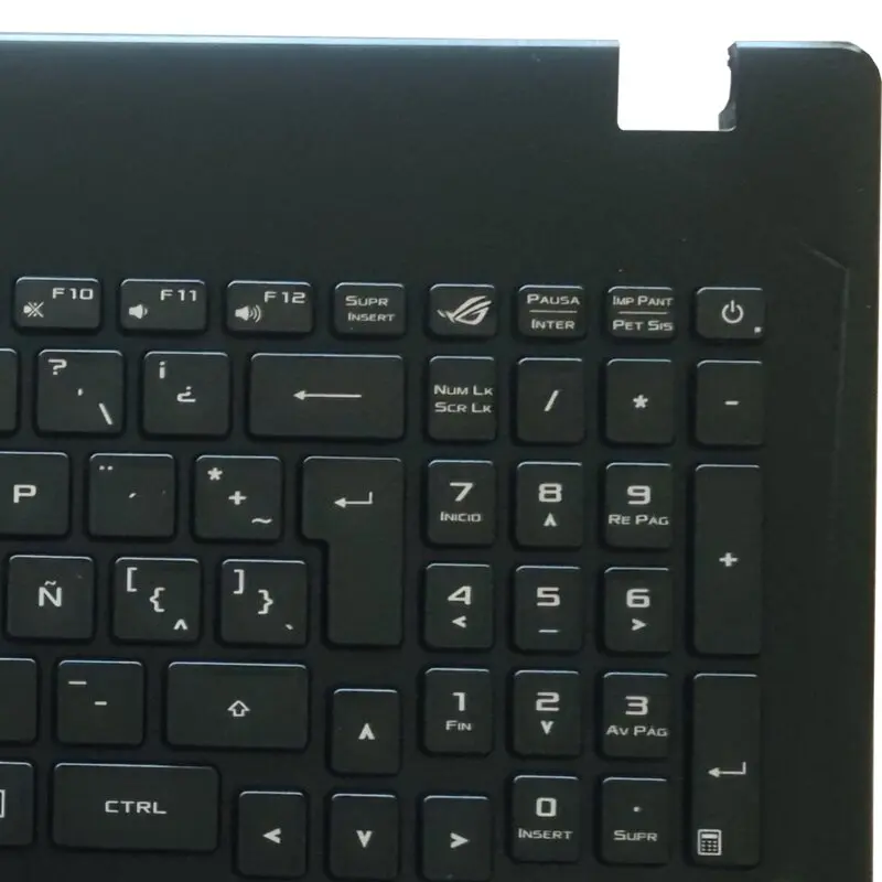 para Asus Rog Gl553 Gl553vd Gl553ve Gl553vw Zx53v Zx53vd Zx53ew Portátil la Latin Teclado Retroiluminado com Encosto de Mãos Capa Superior Novo Teclado de substituição - Imagem 4