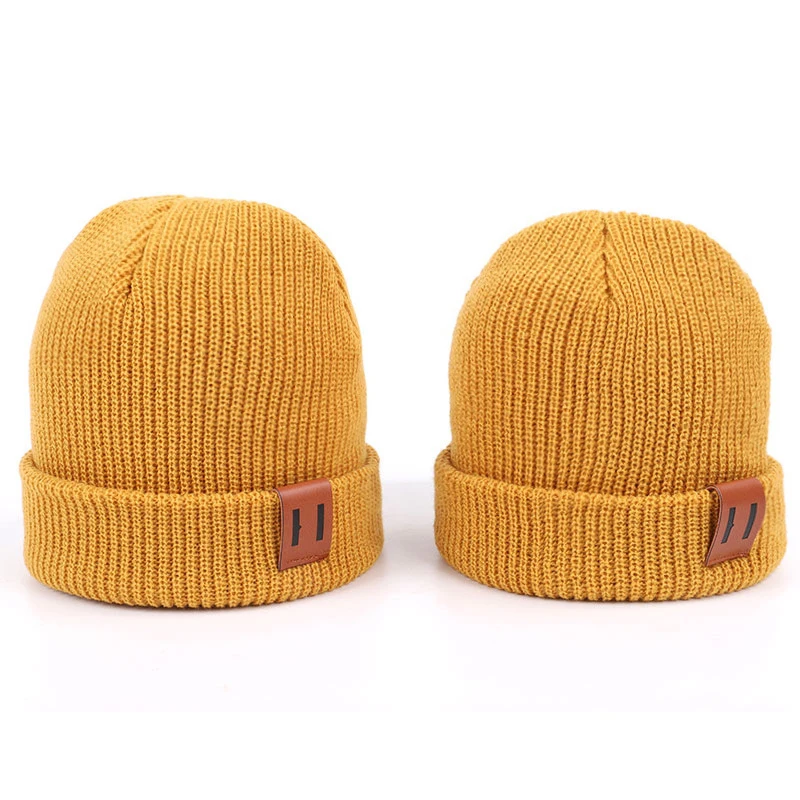 Adult And Children's Knitting Wool Pullover Hat Autumn And Winter With Pure Color Warm Baby Knitting Hat Enjoyfur Billi Eilish