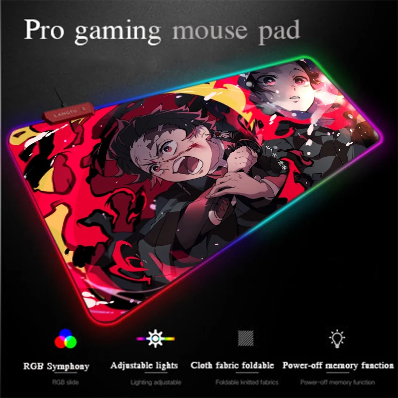 Yuzuoan XL удобные Gamer Мышь Pad usb-камера с флеш-картой памяти линейный светодиодный 7-Цвет освещения с подсветкой бунтарский за большой Скорость RGB игровая Мышь Pad