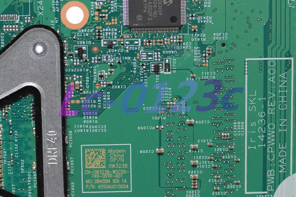 Fulcol для DELL INSPIRON 3568 15 3468 Материнская плата ноутбука i7-7500 Процессор W3238 0W3238 CN-0W3238 DDR3L
