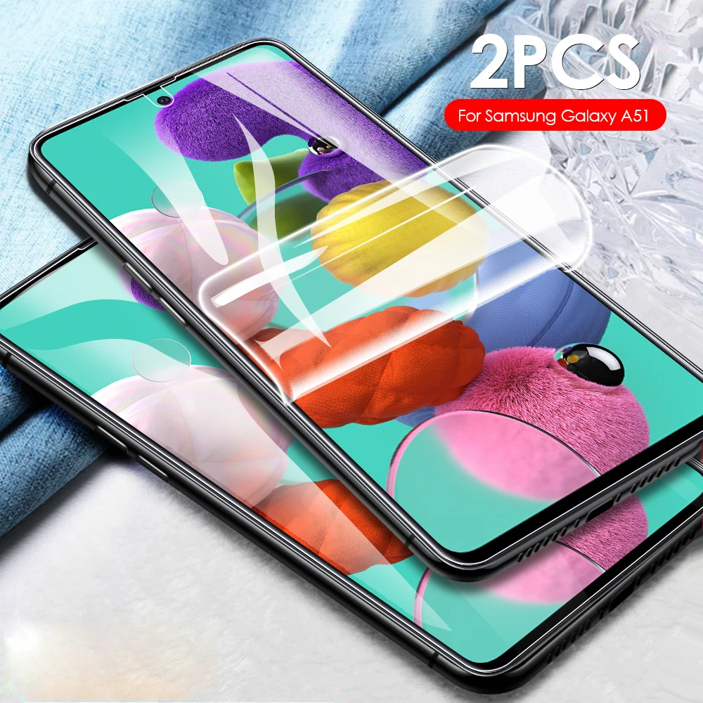 2 шт. Гидрогелевая мягкая пленка для Samsung Galaxy A50 A51 S20 S10 Plus Защитная A71 A70 S A40 A30 A21 не
