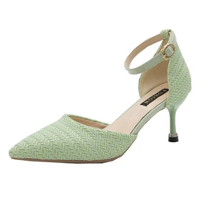 Women Casual Shoes Fashion Stiletto Women's Shoes Women's Sandals 2020 Summer Newest Fashion Shoes with Buckle Strap