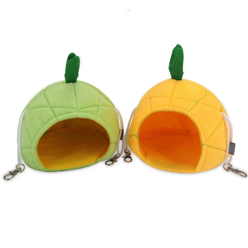 

Cute Pineapple Frog Hamster Hanging Bed House Warm Hedgehog Guinea Pig Bed For Small Breed