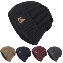 1 шт. хлопок HatMen женский зимний пуховик головной убор сплошной цвет ворс Кепка повседневные наушники модная шляпа, вязаная шапка Кепка в стиле унисекс