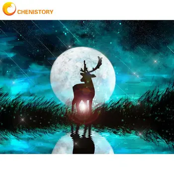 

Chenistory Painting By Numbers Kits Deer Animal Oil Paints By Number For Kids Adults Birthday Diy Gift Modern Wall Art Decors