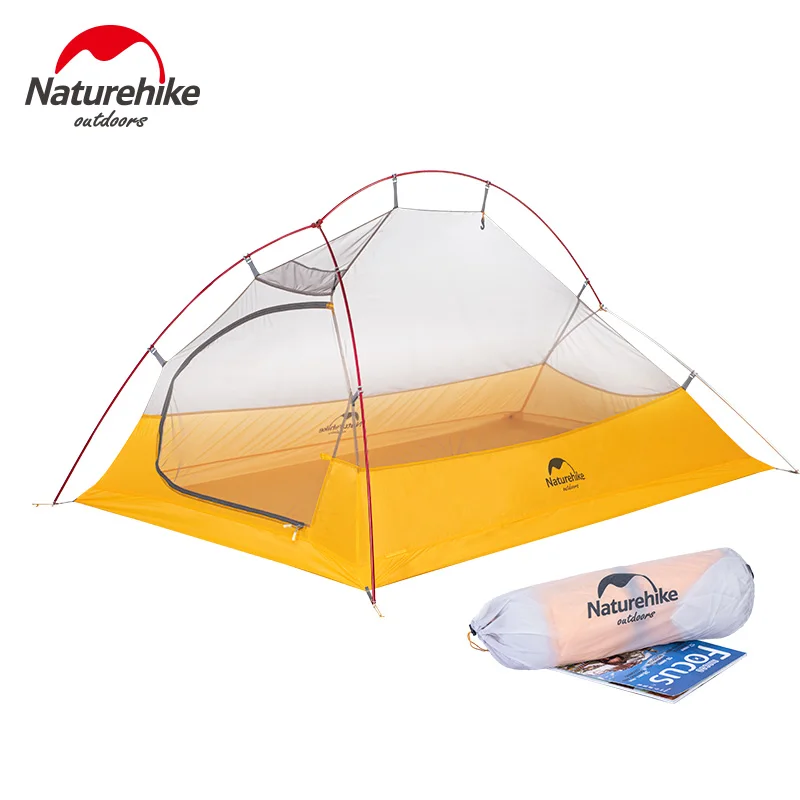 Naturehike Cloud Up Camping Tent Ultralight Portable 2 People Tents Outdoor Waterproof Tourist Hike Double Layer Tent 10D Nylon 2