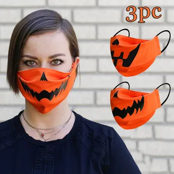 

Adult Cartoon Cotton Mask Festive Party Face Masks Anti Dust Protection Halloween Safety Mouth Mask Washable Respirator