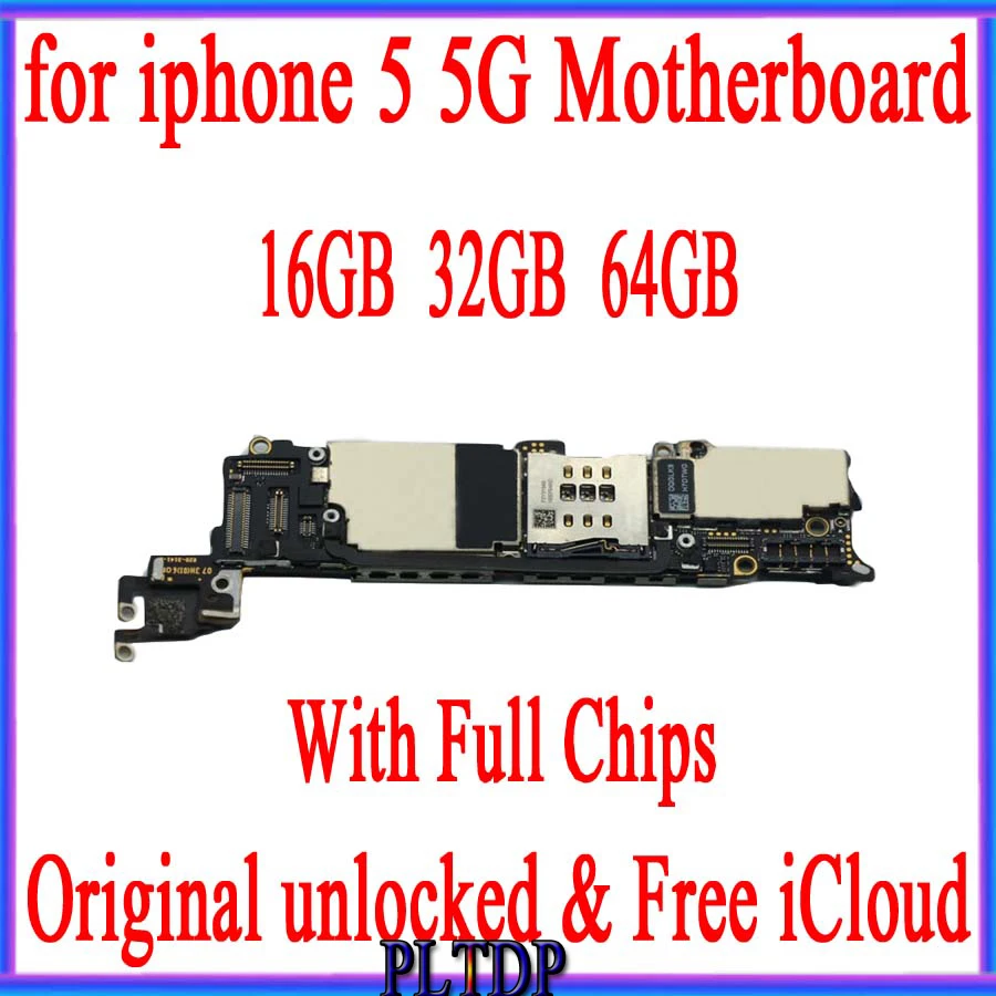 

For iphone 5 Motherboard with Full Chips Factory unlocked for iphone 5 5g Logic board with IOS System 16GB 32GB 64GB