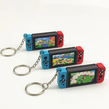 

7 Styles New Switch Game Machine Keychains Nintendo Switch Keyring Charm Bag Pendant Soft Rubber PVC Key Chains Plush keychain