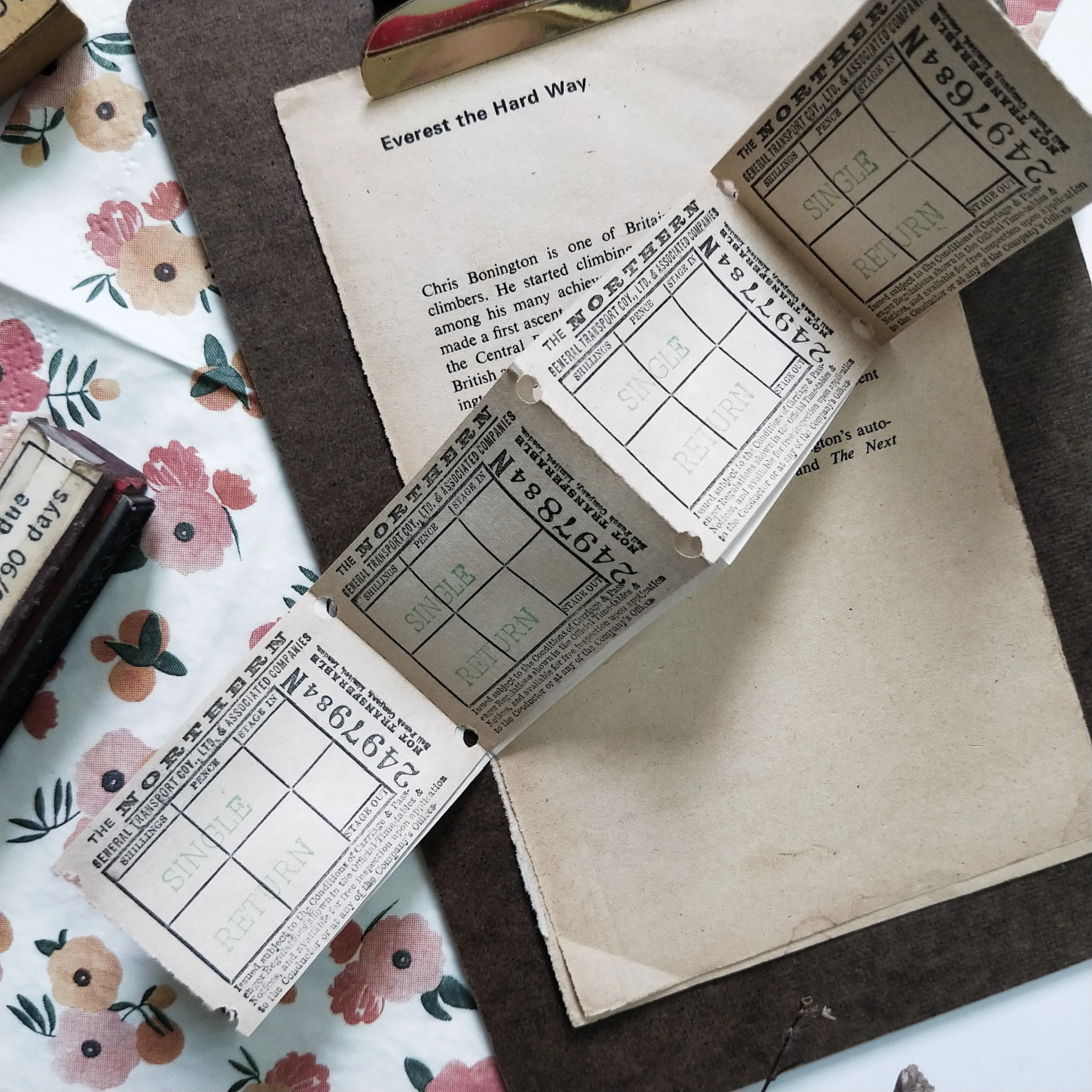 

10PCS Vintage British Double Ticket \ Bills \ Handwritten Label Mterial DIY Card Making Journaling Project Stationery Decoration