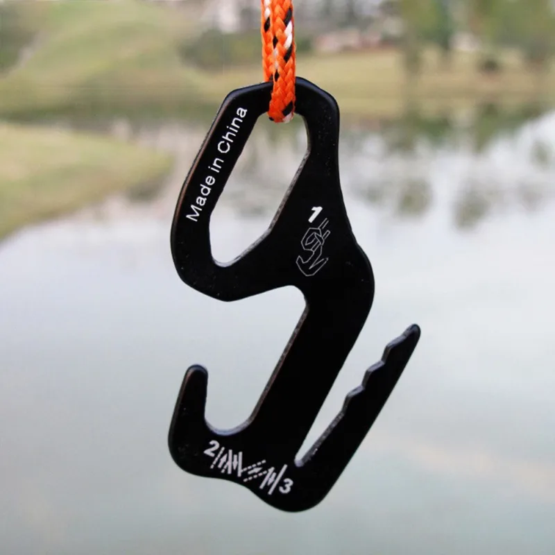 Camping Hiking 9-type Tent Wind Rope Buckle Adjuster Traveling Luggage Tie Clip Adjust Rope Buckle Tent Wind Rope Stoppers Black