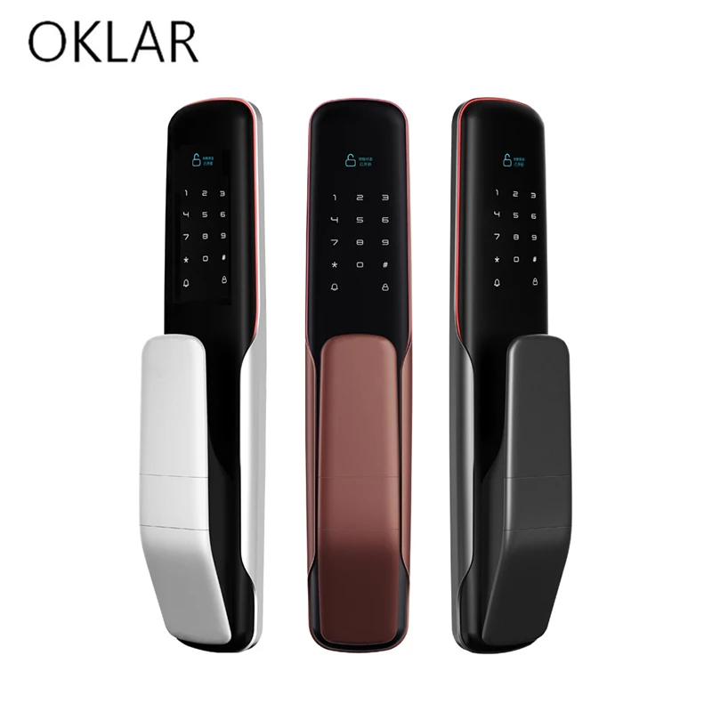 

OKLAR Electronic Door Lock With Fingerprint/IC Card Biometric Fingerprint Door Lock Digital Code Password Intelligent lock