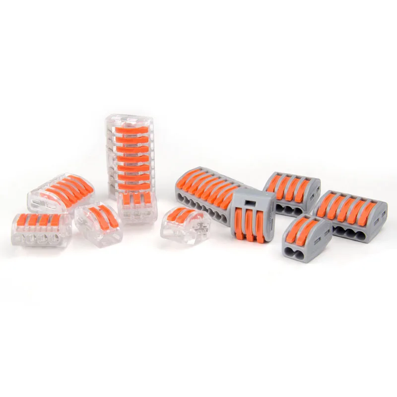 Mini Fast Wire Cable Connectors Universal Compact Conductor Spring Splicing Wiring Quick Connector Push-in Terminal 212