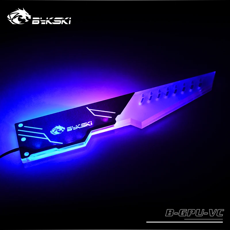 Bykski GPU видеокарта кронштейн держатель компаньон Поддержка 5 в ARGB 3PIN/12 в RGB 4PIN освещение B-GPU-VC