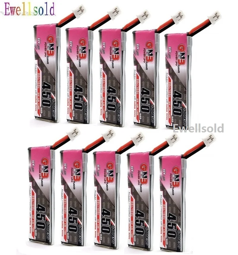 2 10 шт. 3 8 в 450 мАч 50/100C 1S HV 4 35 Lipo батарея PH2.0 разъем для Tinyhawk Happymodel Snapper7 Дрон FPV