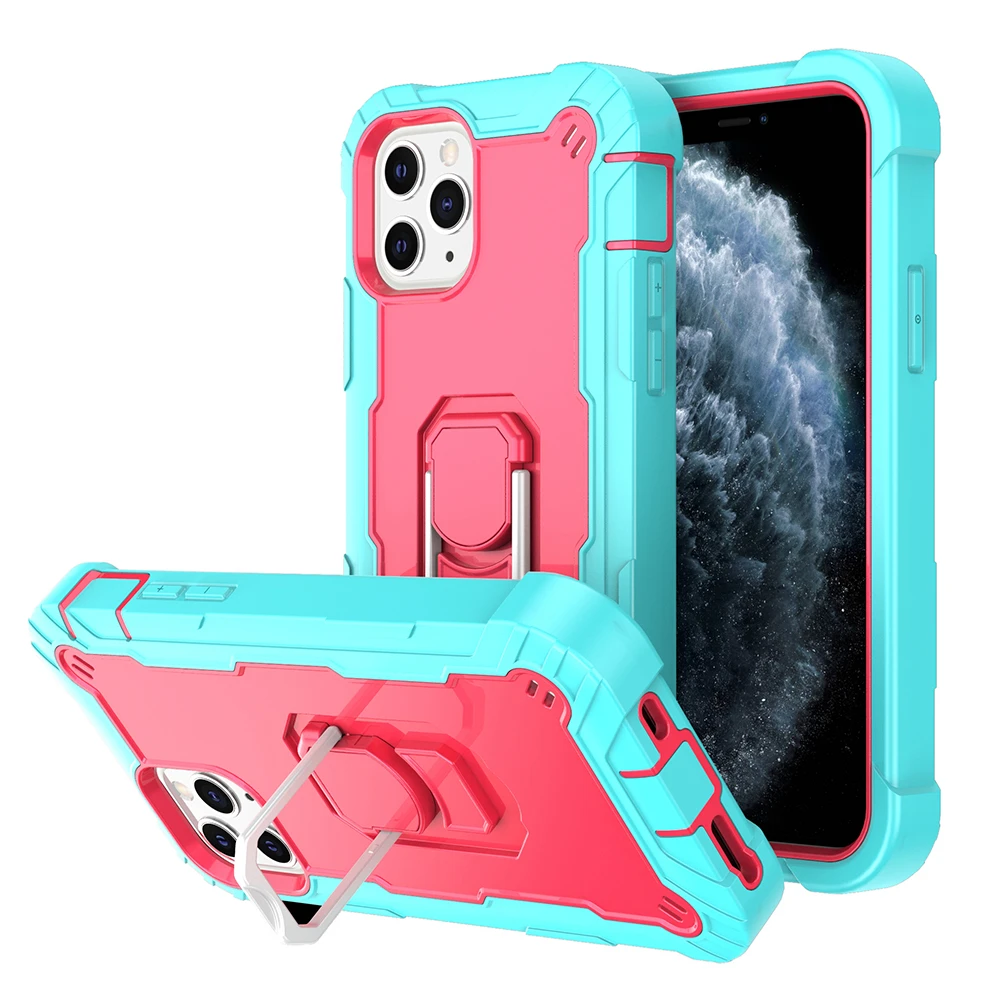 iphone 13 mini mobile phone cases Rugged Shockproof Armor Bumper Phone Case For iPhone 13 12 11 Pro Max XS Max X XR 7 8 Plus Anti-Knock Ring Kickstand Hard Cover iphone 13 mini flip case