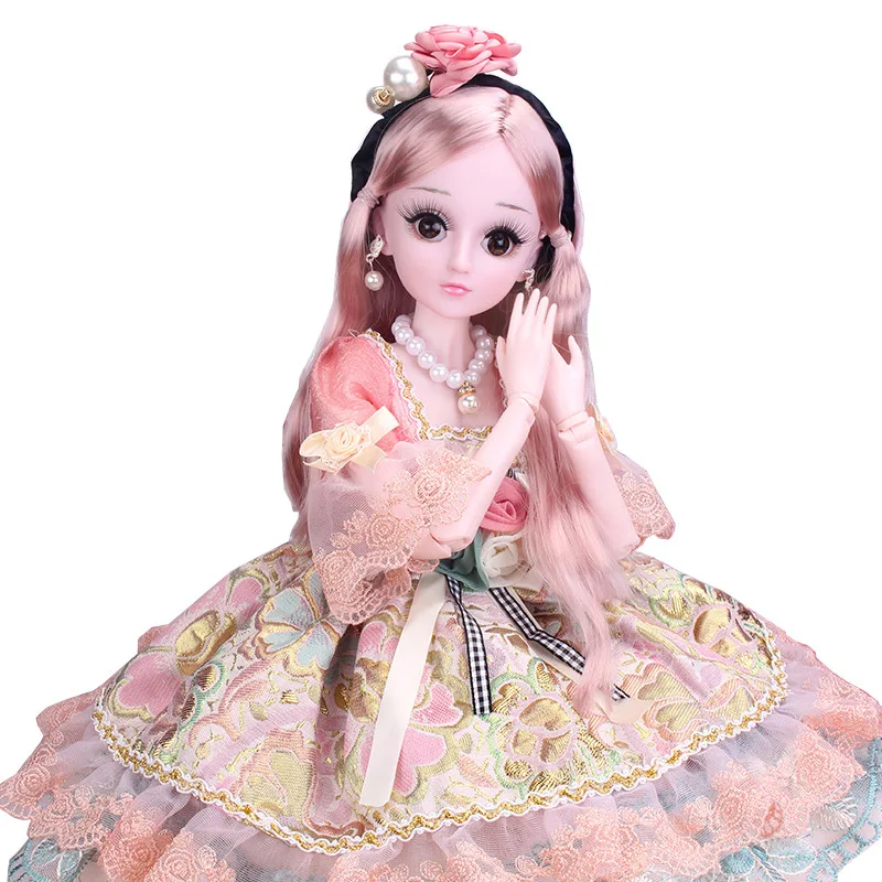 1/3 60 см BJD куклы с платье 14 Совместное подвижный красивые свадебные туфли