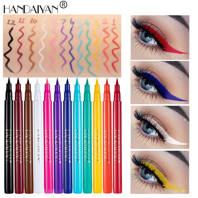 HANDAIYAN 12 Color Option Matte Eyeliner Gel Pencil Easy to Wear