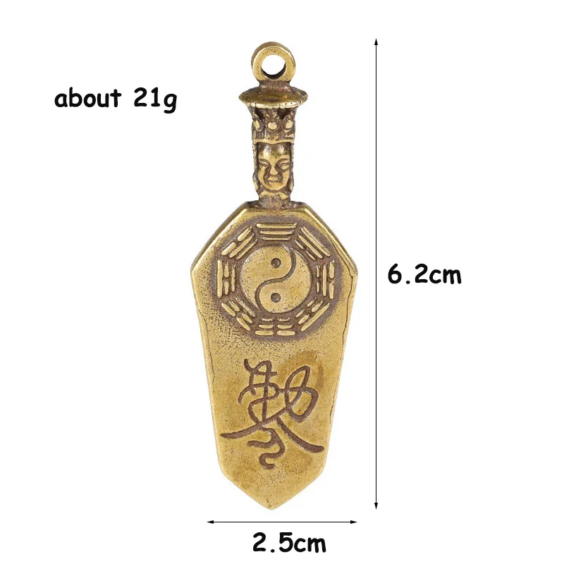 brass amulet keychain pendant (3)