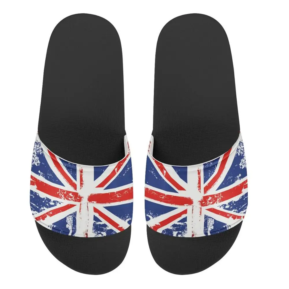

Custom Pattern 3D Print British Flag Slippers Summer Men Casual Fashion Slides Sandals Outdoor Non-slip Beach Shoes Flip Flops