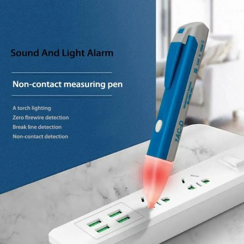 Бесконтактный тестовый карандаш индукционный вольтметр 220 В переменного тока зонд электрический индикатор