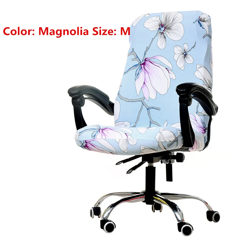 Magnolia M S/M/L Размеры офисные эластичные чехлы на стулья из спандекса анти-грязные Чехлы для компьютерного кресла Сменные Чехлы для офисных стульев - Цвет: Magnolia M