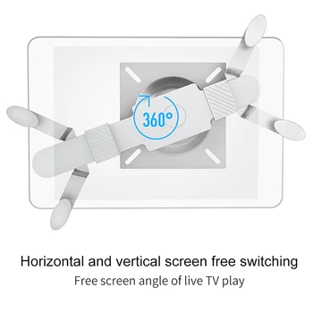

Wall Mounted Living Room Universal Hands Free Bedroom Space Saving Bracket Kitchen Home Office 360 Degree Rotation Tablet Holder