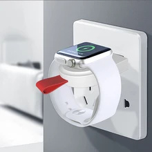 Беспроводной Зарядное устройство для Apple Watch, версии 3, 4 года Портативный быстрый USB Зарядное устройство 44/38 мм без Зарядное устройство кабель Магнитный Беспроводной док-станция для зарядки