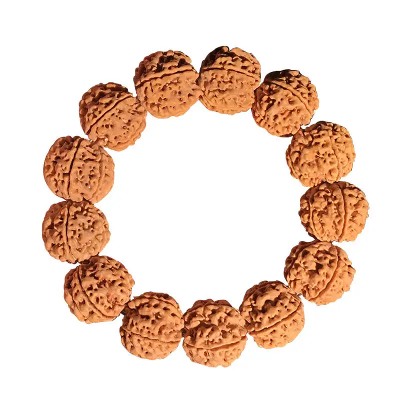 Cinque Teste 18-20Mm Big Rudraksha Bodhi Perline Bracciali Per Uomo E Donna Mano Tibetana Mala Bro849