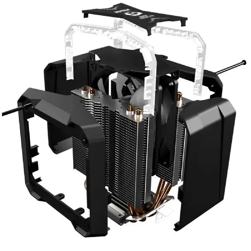 Great Wall G400 Dual Tower 4 тепловые трубы Mute ARGB Настольный ПК cpu кулер вентилятор крепления радиатора для процессора Intel AMD