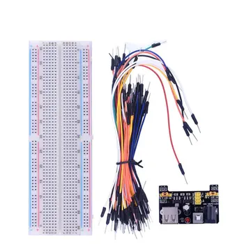 

Connectors MB102 Breadboard & Power Module & 65pcs Bar Breadboard Electronics Kit for Raspberry Pi 3