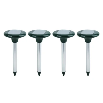 

4PCS Solar Power Ultrasonic Sonic Mouse Mole Pest Rodent Repeller Repellent Effective Range 7000 Sf / 650M2