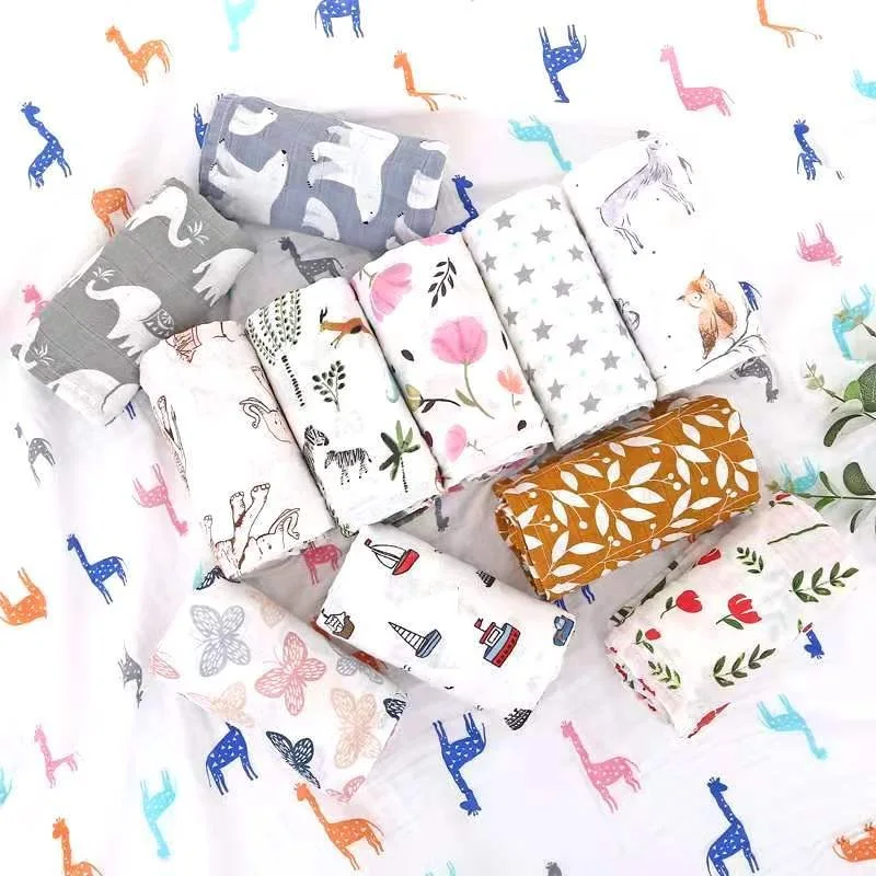 29 Designs Super Soft Cotton Muslin Baby Swaddle Blanket Skin-friendly Newborn Swaddle Wrap Baby Bedding Sheet Blanket